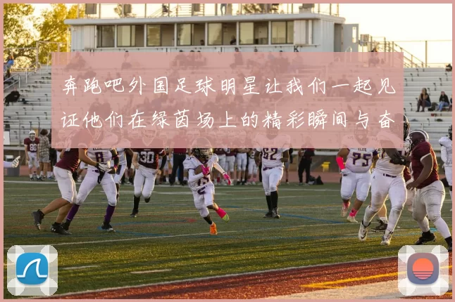 奔跑吧外国足球明星让我们一起见证他们在绿茵场上的精彩瞬间与奋斗历程